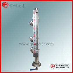 UHC-517C Magnetical level gauge  turnable flange connection [CHENGFENG FLOWMETER] Stainless steel tube Chinese professional manufacture alarm switch & 4-20mA out put
